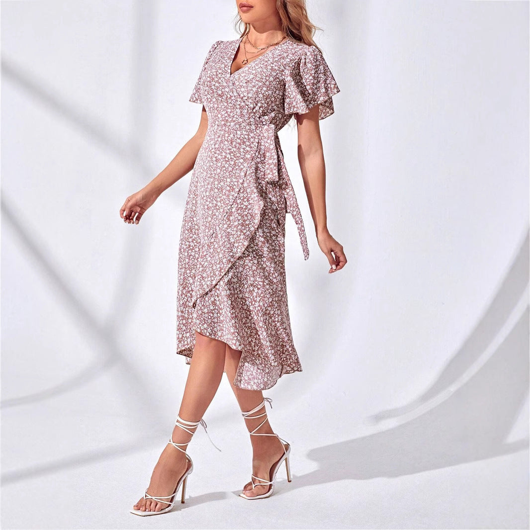 Light & Playful Summer Wrap Dress with Floral Pattern – Amira-S-State of Style
