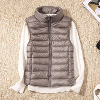 Light quilted vest with a feminine fit – Juliette-Khaki-S-State of Style