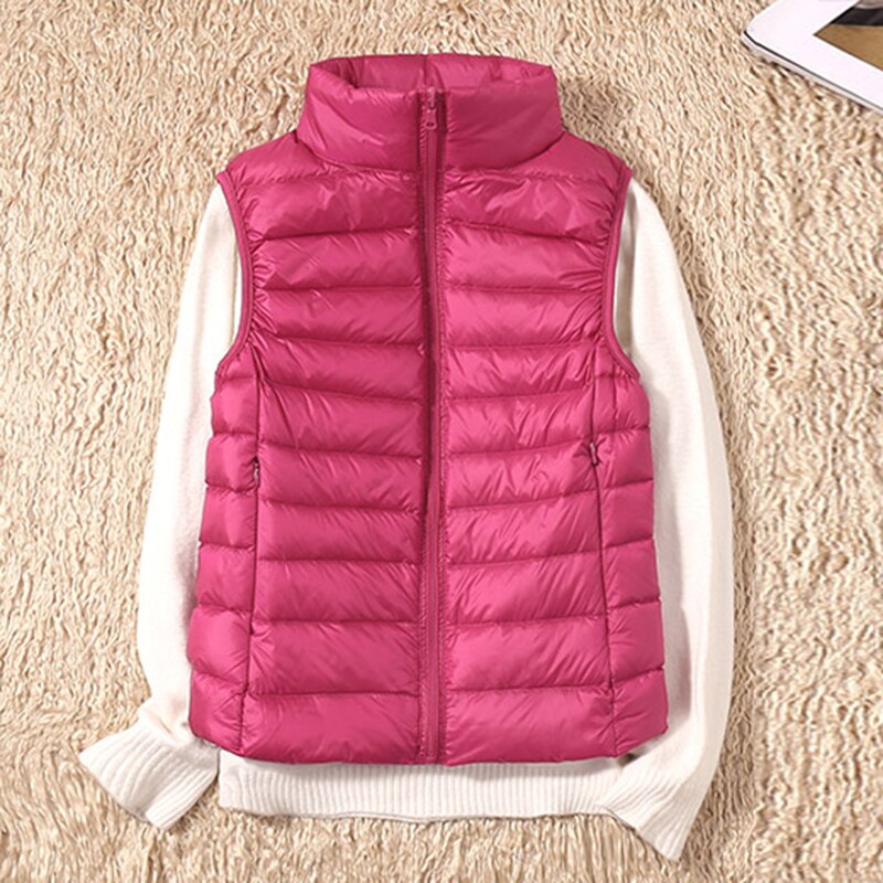 Light quilted vest with a feminine fit – Juliette-Pink-S-State of Style