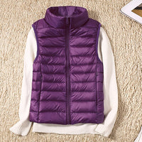 Light quilted vest with a feminine fit – Juliette-Purple-S-State of Style
