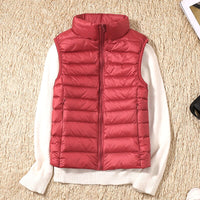Light quilted vest with a feminine fit – Juliette-Red-S-State of Style