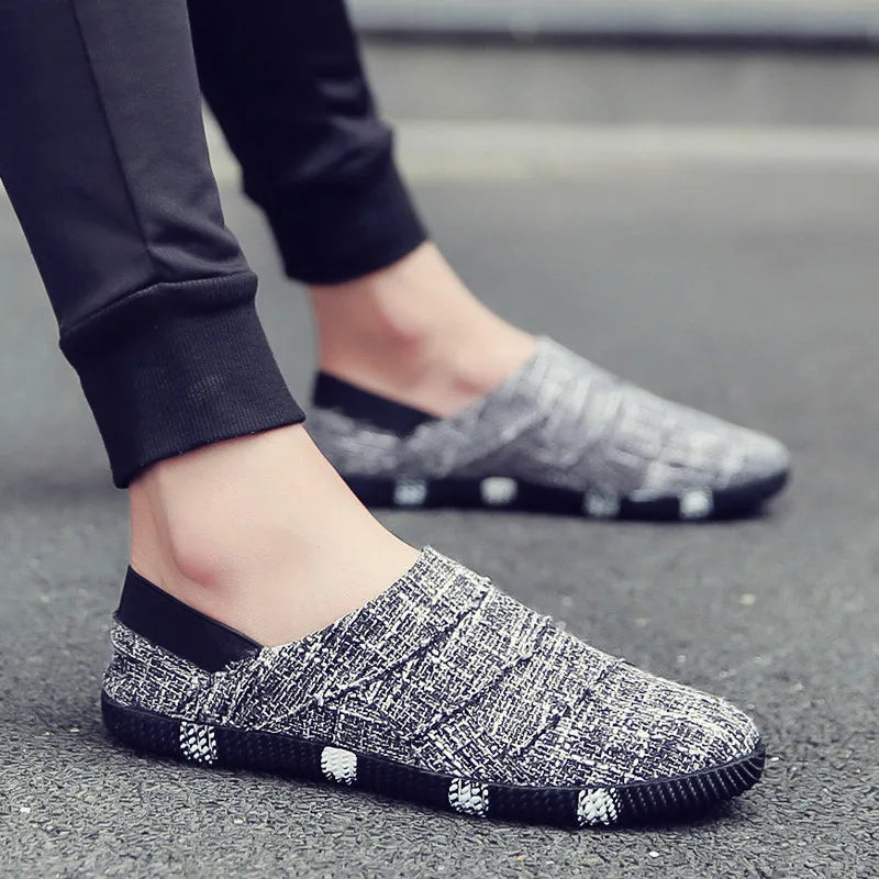 Light & Stylish Canvas Espadrilles with Hemp Sole for Men - Elias-Gray-6-State of Style