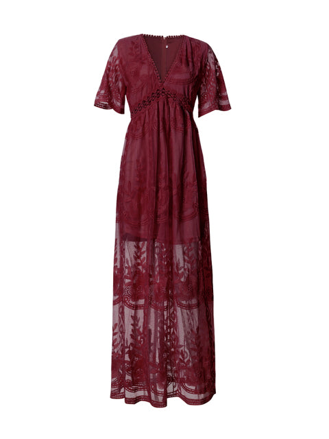Light summer dress made of viscose for women – Merly-Red-S-State of Style