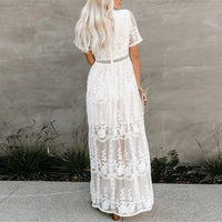 Light summer dress made of viscose for women – Merly-White-S-State of Style