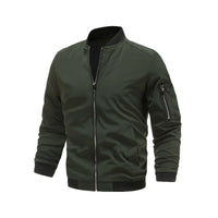 Light & trendy men's bomber jacket with zipper – Jaron-Green-M-State of Style