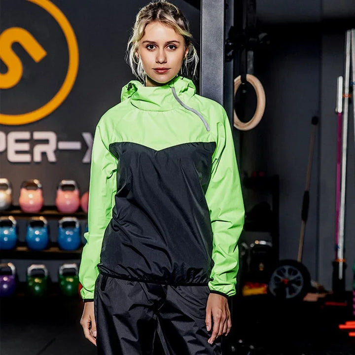 Light Unisex Training Set with Zipper & Hood – Remo-Ladies' green-S-State of Style