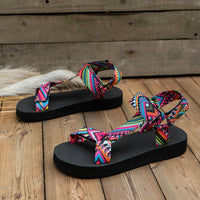 Light women's summer sandals with color play – Amélie-3-State of Style
