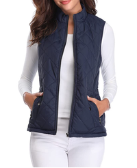 Lightly Padded Stylish Women's Bodywarmer - Lara-Blue-S-State of Style