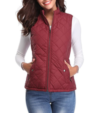 Lightly Padded Stylish Women's Bodywarmer - Lara-Bordeaux red-S-State of Style