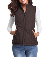 Lightly Padded Stylish Women's Bodywarmer - Lara-Brown-S-State of Style
