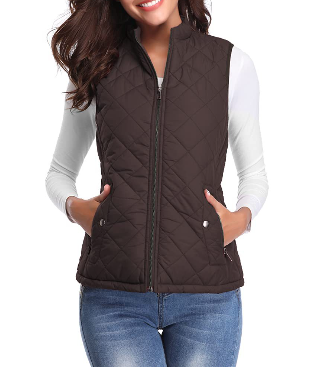 Lightly Padded Stylish Women's Bodywarmer - Lara-Brown-S-State of Style