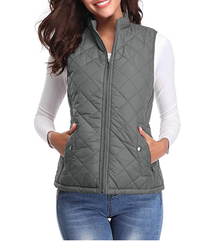 Lightly Padded Stylish Women's Bodywarmer - Lara-Grey-S-State of Style