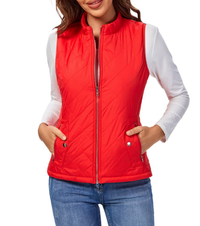 Lightly Padded Stylish Women's Bodywarmer - Lara-Red-S-State of Style