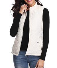 Lightly Padded Stylish Women's Bodywarmer - Lara-White-S-State of Style