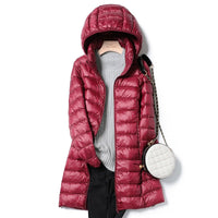 Lightweight Casual Women's Winter Jacket - Nova-Burgundy-M-State of Style