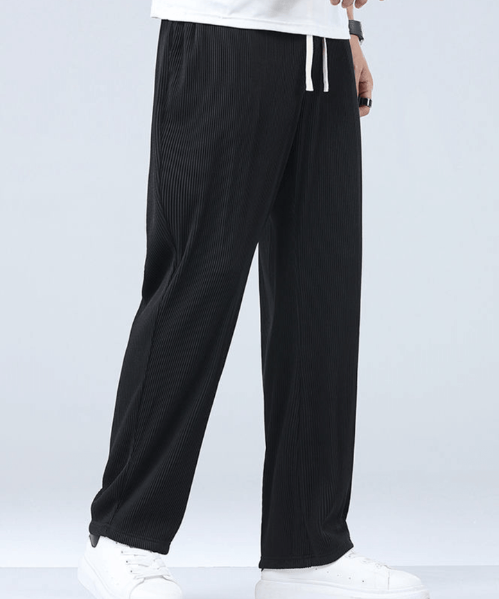 Lightweight Men's Casual Trousers – Fabio-Black-S-State of Style