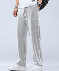 Lightweight Men's Casual Trousers – Fabio-Gray-S-State of Style