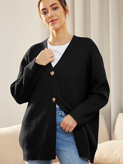 Lightweight V-Neck Button-Up Cardigan - Lana-State of Style