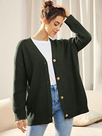 Lightweight V-Neck Button-Up Cardigan - Lana-State of Style