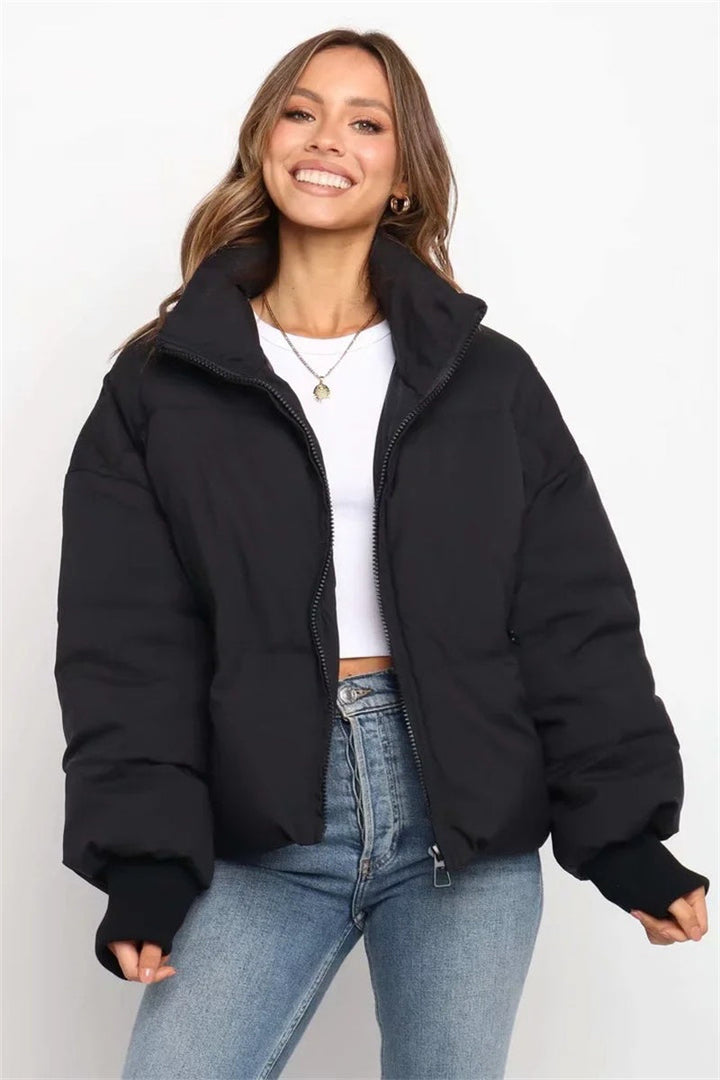 Lightweight Women's Puffer Jacket - Sofia-Black-S-State of Style