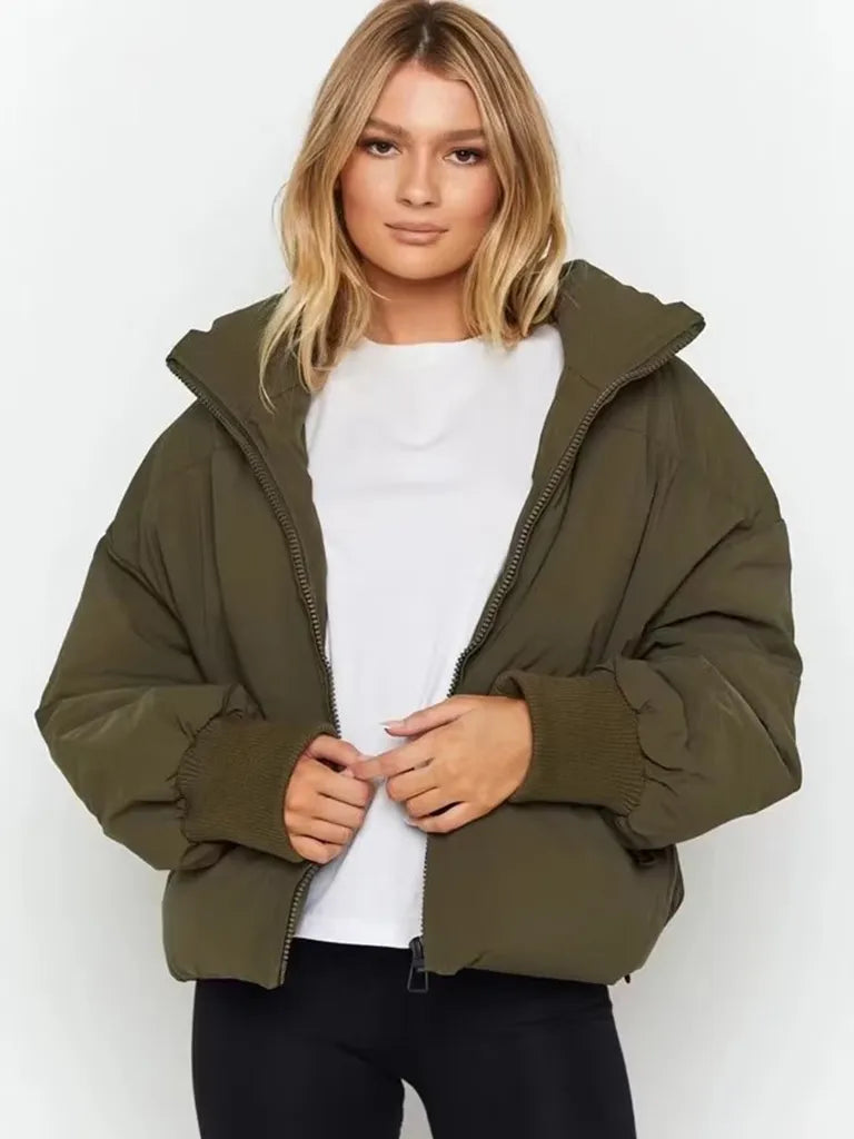 Lightweight Women's Puffer Jacket - Sofia-Green-S-State of Style