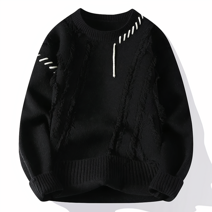 Limited Edition Patchwork Men's Jumper - Jasper-Black-XS-State of Style