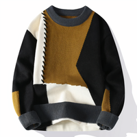 Limited Edition Patchwork Men's Jumper - Jasper-Black/Yellow-XS-State of Style