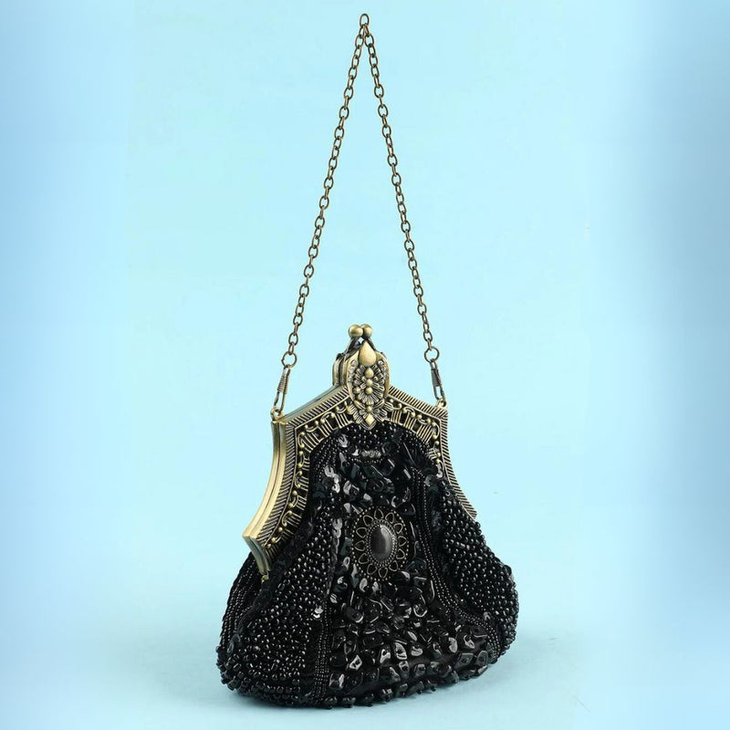 Linda Black Vintage Evening Bag-State of Style