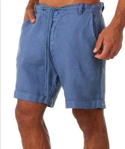 Linen Men's Shorts - Jasper-Blue-S-State of Style