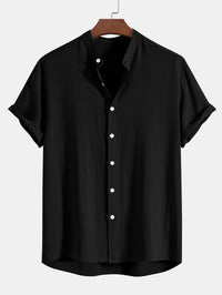 Linen Shirt and Trouser Set - Antonio-Navy Blue-S-State of Style