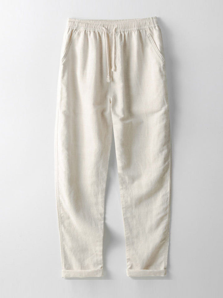 Linen Shirt and Trouser Set - Antonio-Navy Blue-S-State of Style