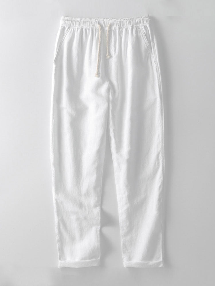 Linen Shirt and Trouser Set - Antonio-Navy Blue-S-State of Style