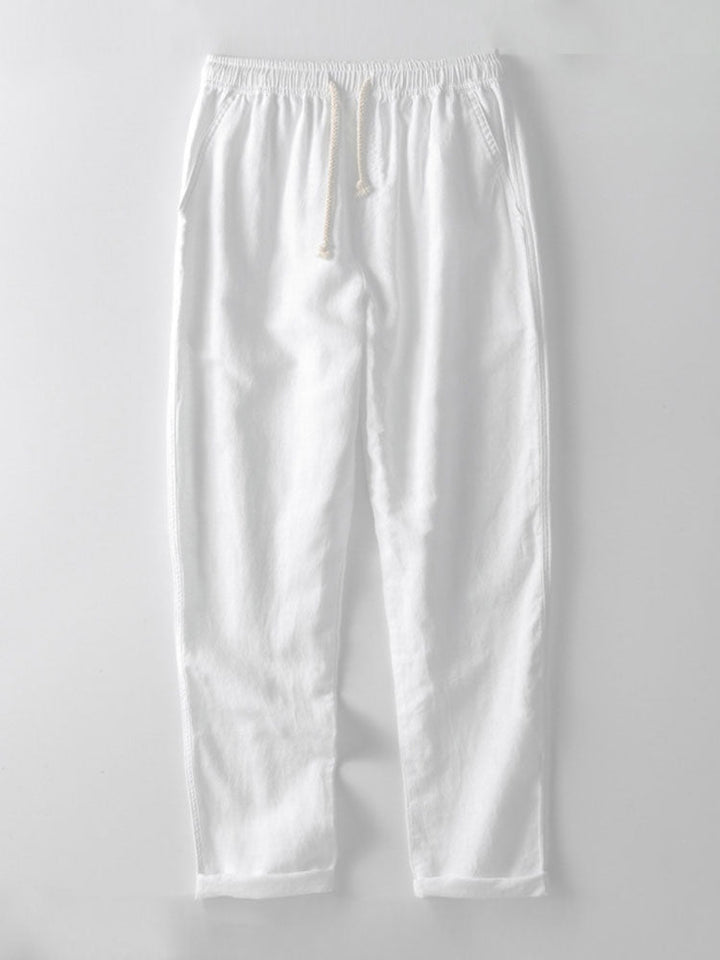 Linen Shirt and Trouser Set - Antonio-Navy Blue-S-State of Style