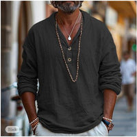 Linen shirt for men – Luca-Black-S-State of Style