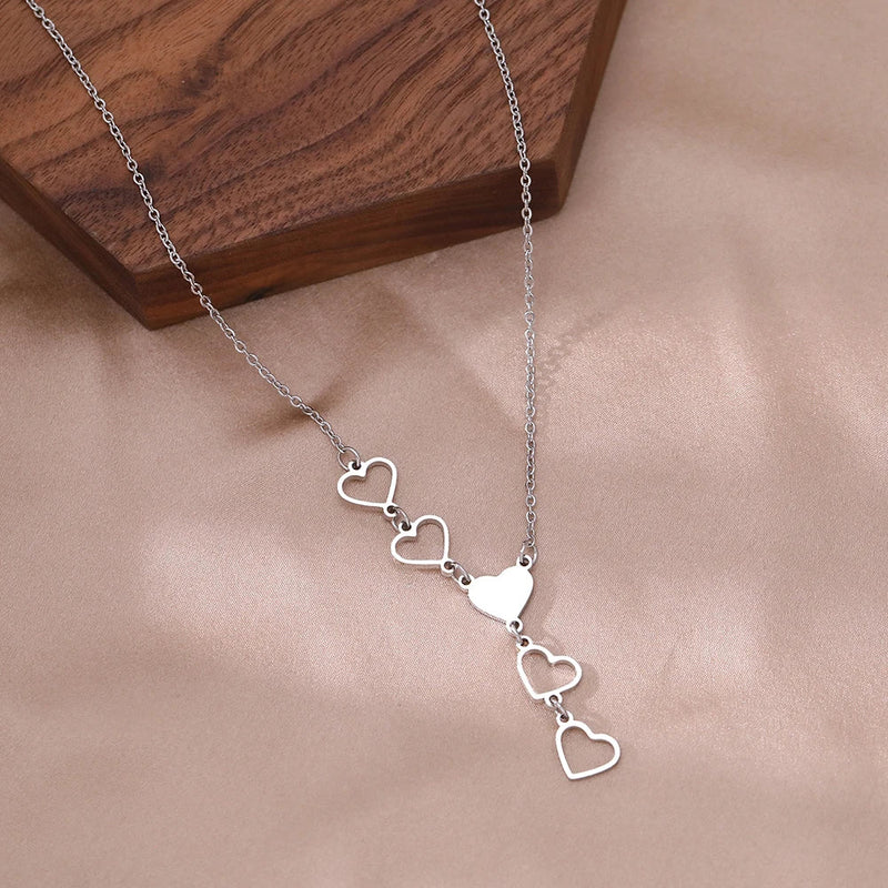 Linked Heart Gold Necklace | Elegant and Timeless Jewellery-GOLD-State of Style