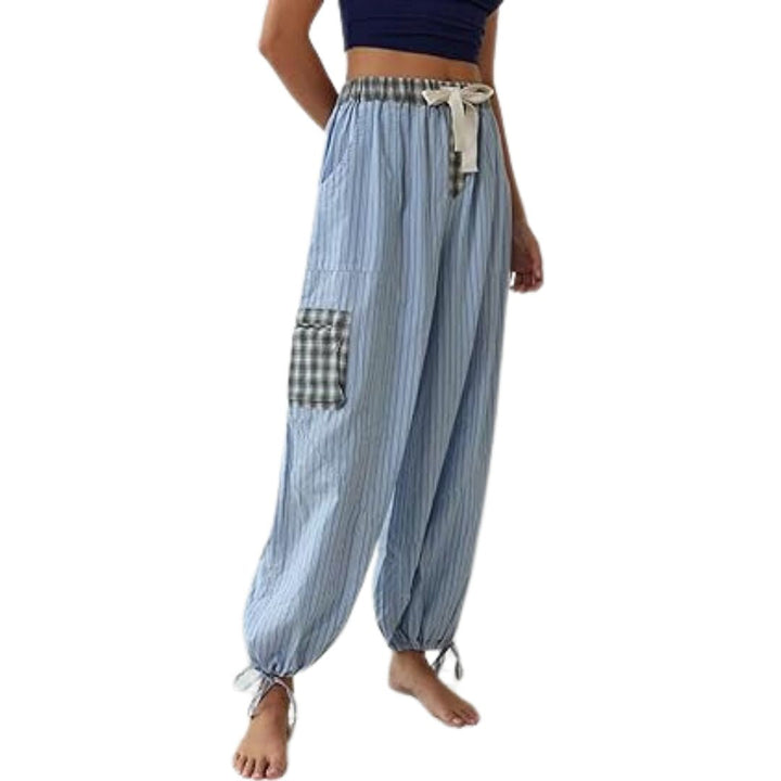 Liza Checkered Pyjama – Soft & Stylish Sleepwear for All Seasons-Blue-S-State of Style
