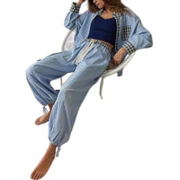 Liza Checkered Pyjama – Soft & Stylish Sleepwear for All Seasons-Blue-S-State of Style