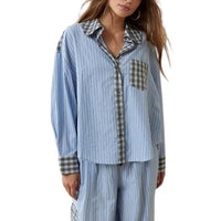 Liza Checkered Pyjama – Soft & Stylish Sleepwear for All Seasons-Blue-S-State of Style