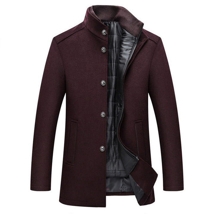 Logan™ Men's Windproof Wool Coat-Grey-M-State of Style