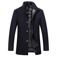 Logan™ Men's Windproof Wool Coat-Navy Blue-M-State of Style
