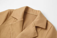 Long Double-Breasted Wool-Look Coat for Women - Elise-Black-S-State of Style