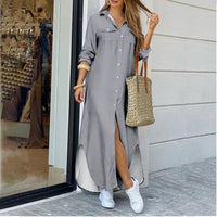 Long Dress for Women | Stylish and Comfortable-Gray-S-State of Style