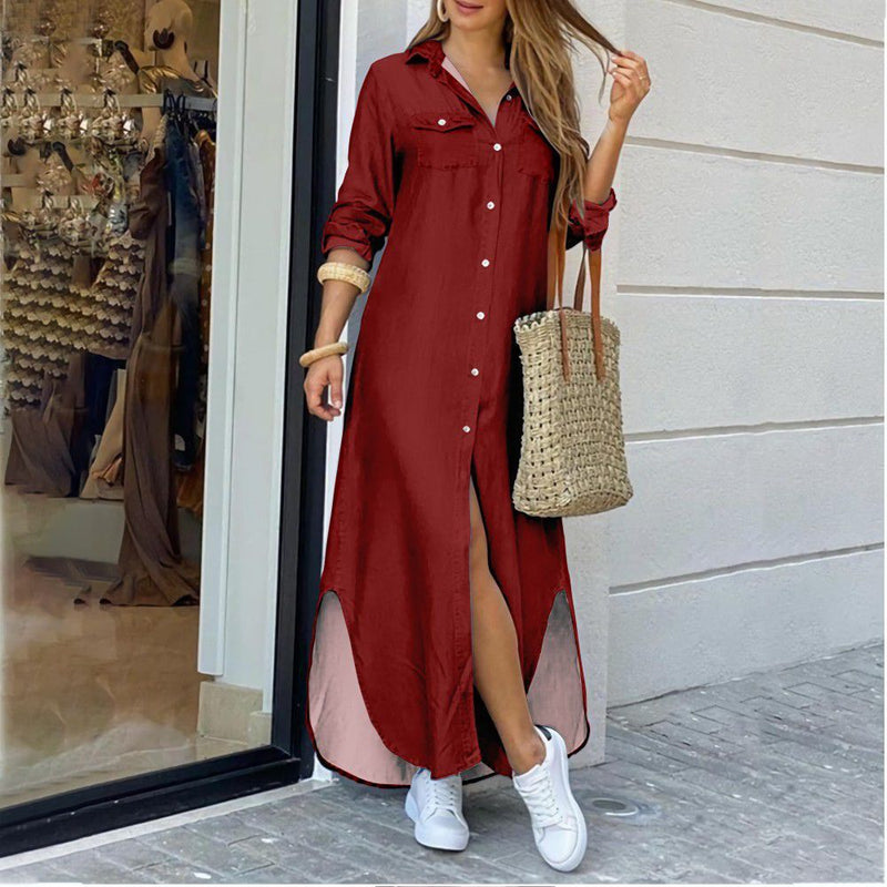 Long Dress for Women | Stylish and Comfortable-Wine Red-S-State of Style