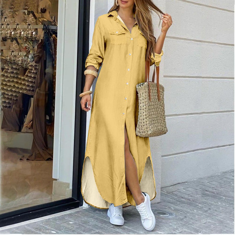 Long Dress for Women | Stylish and Comfortable-Yellow-S-State of Style