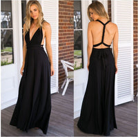 Long Dress with Multiple Styles for Different Looks - Eva-Black-S-State of Style