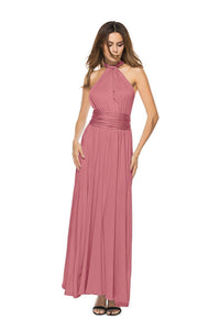 Long Dress with Multiple Styles for Different Looks - Eva-Pink-S-State of Style