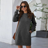Long flannel dress with style – Elodie-Gray-S-State of Style