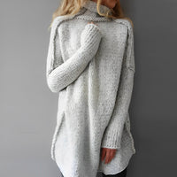 Long Knitted Sweater - Livia-Grey-S-State of Style