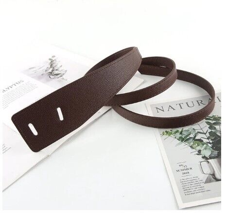 Long Knotted Leather Waist Belt-Coffee-State of Style