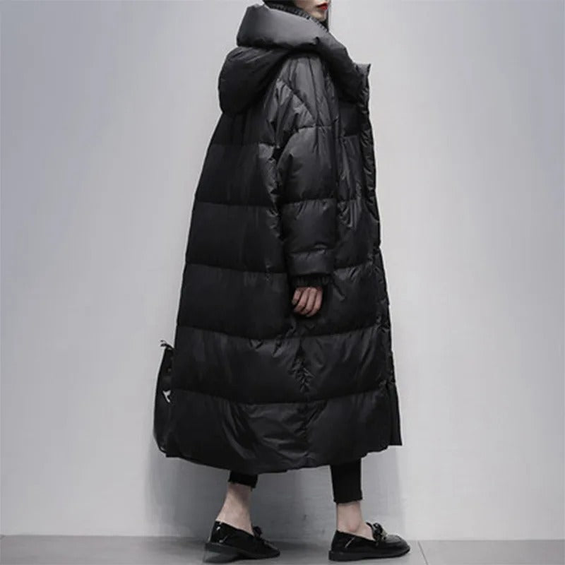 Long Padded Women's Winter Jacket - Amara-Black-S-State of Style